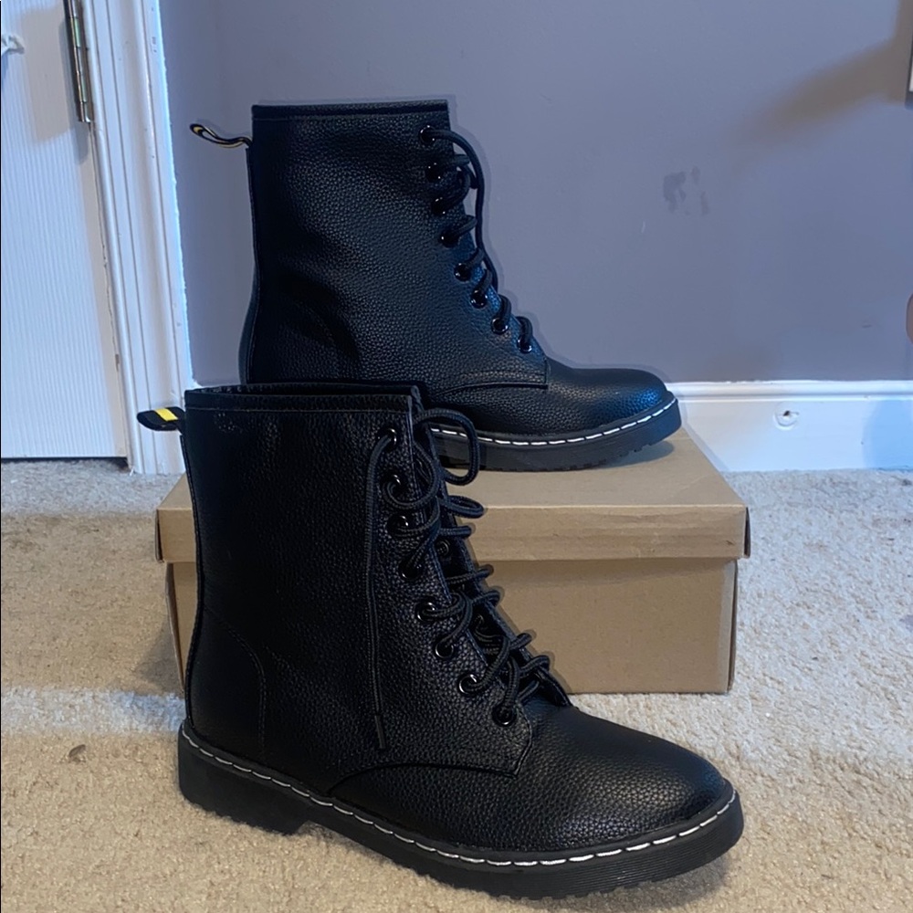 Classic Black Women's Combat Boots